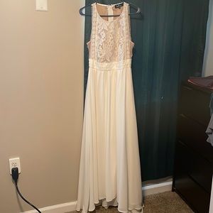 Lulus floor length white gown